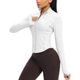 QUEENIEKE Women's Cropped Running Workout Jackets Zip Slim Fit Athletic