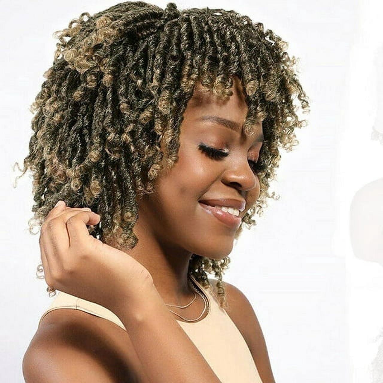 QUEENTAS Dreadlock Wigs for Women and Men Braiding Hair Synthetic Blonde Wigs Faux Locs Twist Wigs Cruly Wigs