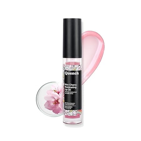 QUENCH Illuminating Lip Oil With Cherry Blossom & Patchouli Oil (Pink) 5 ML