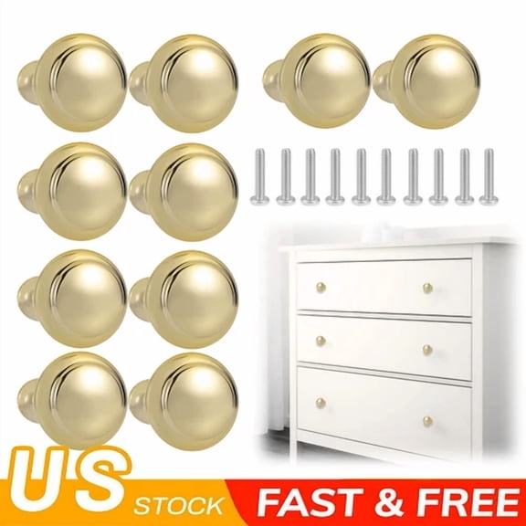 QUEST- 10 Pcs Brushed Cabinet Knobs Drawer Pulls Door Handles Dresser Kitchen Hardwares