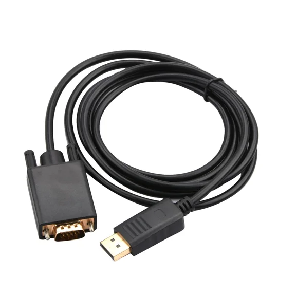 QUEST- 1080P Dp To Vga Adapter Cable Display Port Male To Vga Male Converter Connecter