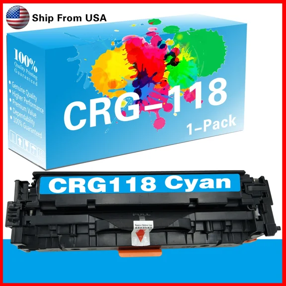 QUEST- 1Pk Crg118 Crg-118 Cyan Toner Cartridge Crg 118 For Mf729Cdw Mf8580Cdw Printer