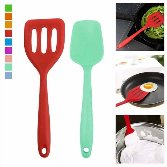 QUEST- 2 Pc Silicone Spatula Spoonula Utensils Cooking Kitchen Heat Resistant Non Stick