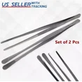 thumbnail image 1 of QUEST -2 Pcs Kitchen Tweezer 12? Straight & Round Tip Set Long Food Tongs Chef Diy Tool, 1 of 4