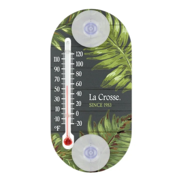 QUEST- 204-154F La Crosse 4" Indoor/Outdoor Window Thermometer - Since 1983