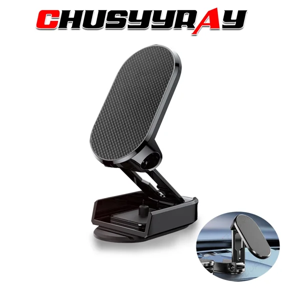 QUEST- 360 Rotation Magnetic Phone Holder Foldable Car Mount Stand Dashboard Universals