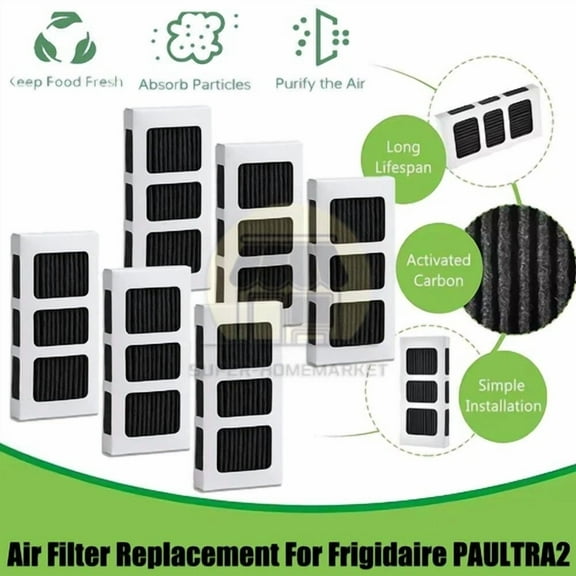 QUEST- 6X Replacement Refrigerator Air Filter For Frigidaire Paultra2 Pureair Ultra Ii
