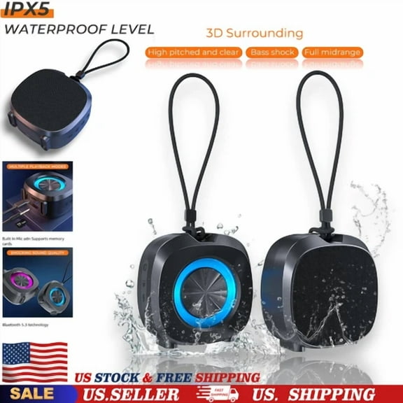 QUEST- Bluetooth Speaker Clear Loud Stereo Sound Portable Wireless Speaker With Lights