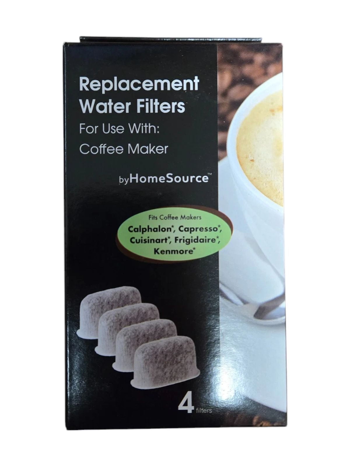 QUEST- Byhomesource Coffee Water Filter With 4 Filters, Calphalon/Capresso/Cuisinart