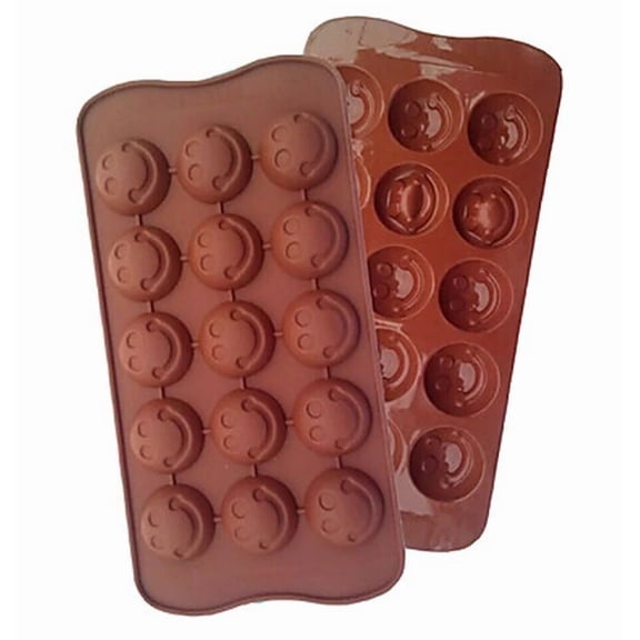 QUEST- Create Playful Joy Smiley Silicone Convenient, Diy, Baking Nontoxic Mold 2Pack