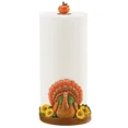 thumbnail image 1 of QUEST -Hand-Painted Fall Turkey Paper Towel Holder, 1 of 3