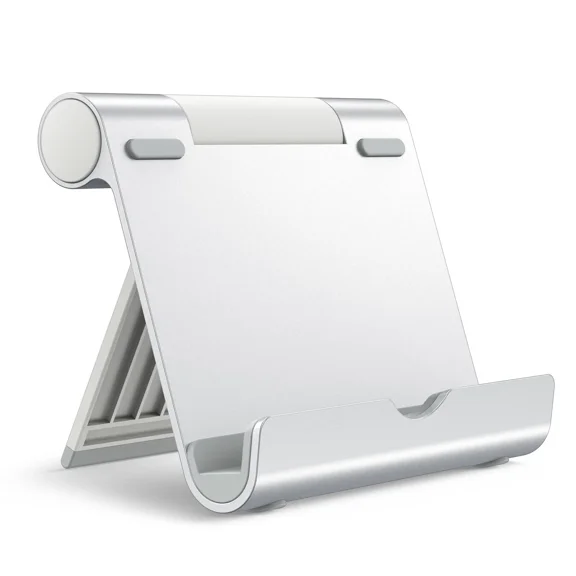 QUEST -JETech Tablet Stand, Adjustable Portable Desktop Holder, Silver