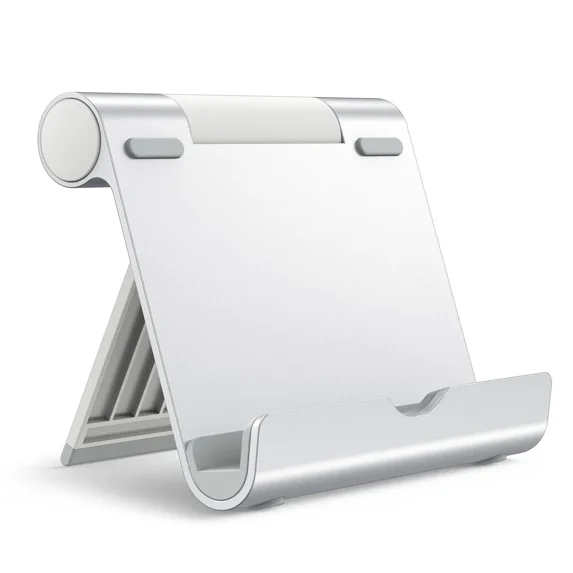 QUEST -JETech Tablet Stand, Adjustable Portable Desktop Holder, Silver