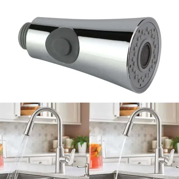 QUEST- Kitchen Faucet Spray Head Pull Down Out Nozzle Sprayer Replacement Parts Silver