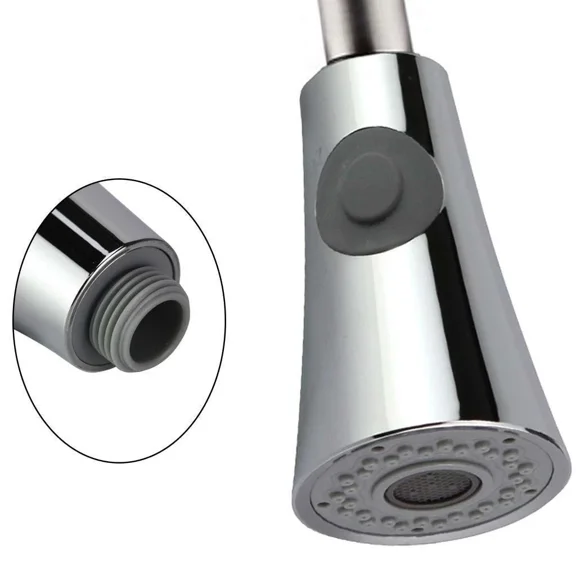 QUEST- Kitchen Sink Pull Down Faucet Sprayer Pull Out Sprayhead Replacement Head Sliver