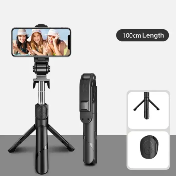 QUEST- Lightweight 40" Selfie Stick Tripod With 360 Ball Head Fits All Phones