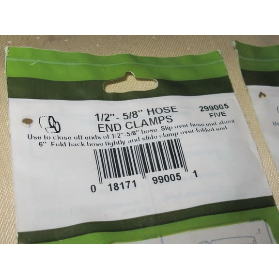 QUEST- Lot Of 2 Raindrip 1/2"-5/8" Hose End Clamps P/N 299005 Total 10 Pieces