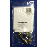 QUEST- Monster Cable Phonolink 2 Rca Video Interlink Connectors 1 Pair Yellow 24K Gold