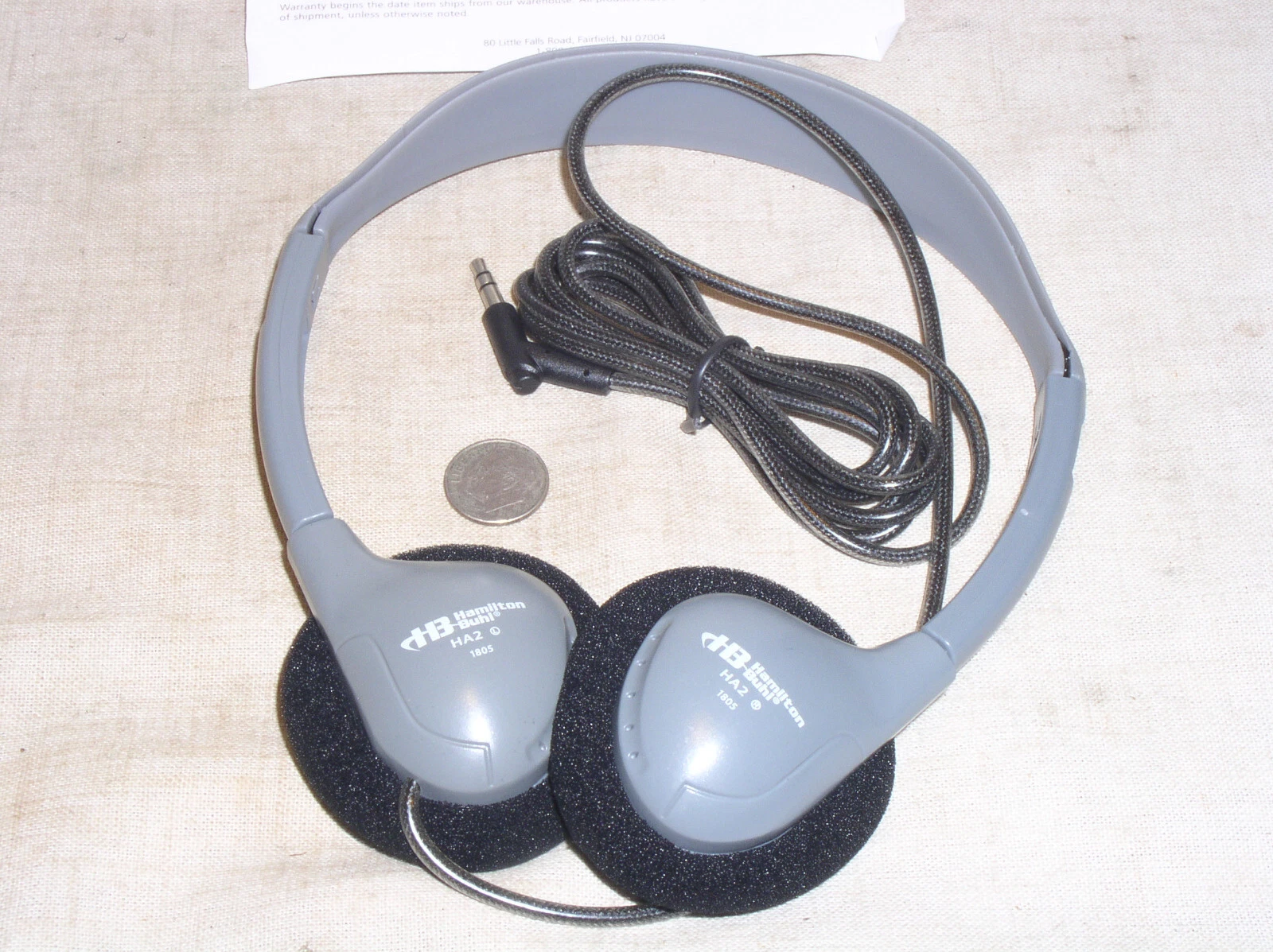 QUEST- New Hamilton Buhl Ha2 Schoolmate Stereo/Mono Corded On-Ear Headphone Headset