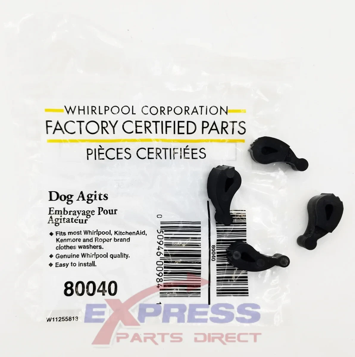 QUEST- New Oem Whirlpool Washer Agitator Dogs 80040 Ap3119063 Ps388034