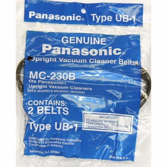 QUEST- Panasonic Mc-230B Type Ub-1 Vacuum Belts - 2 Pack # Mc230B , Ub1