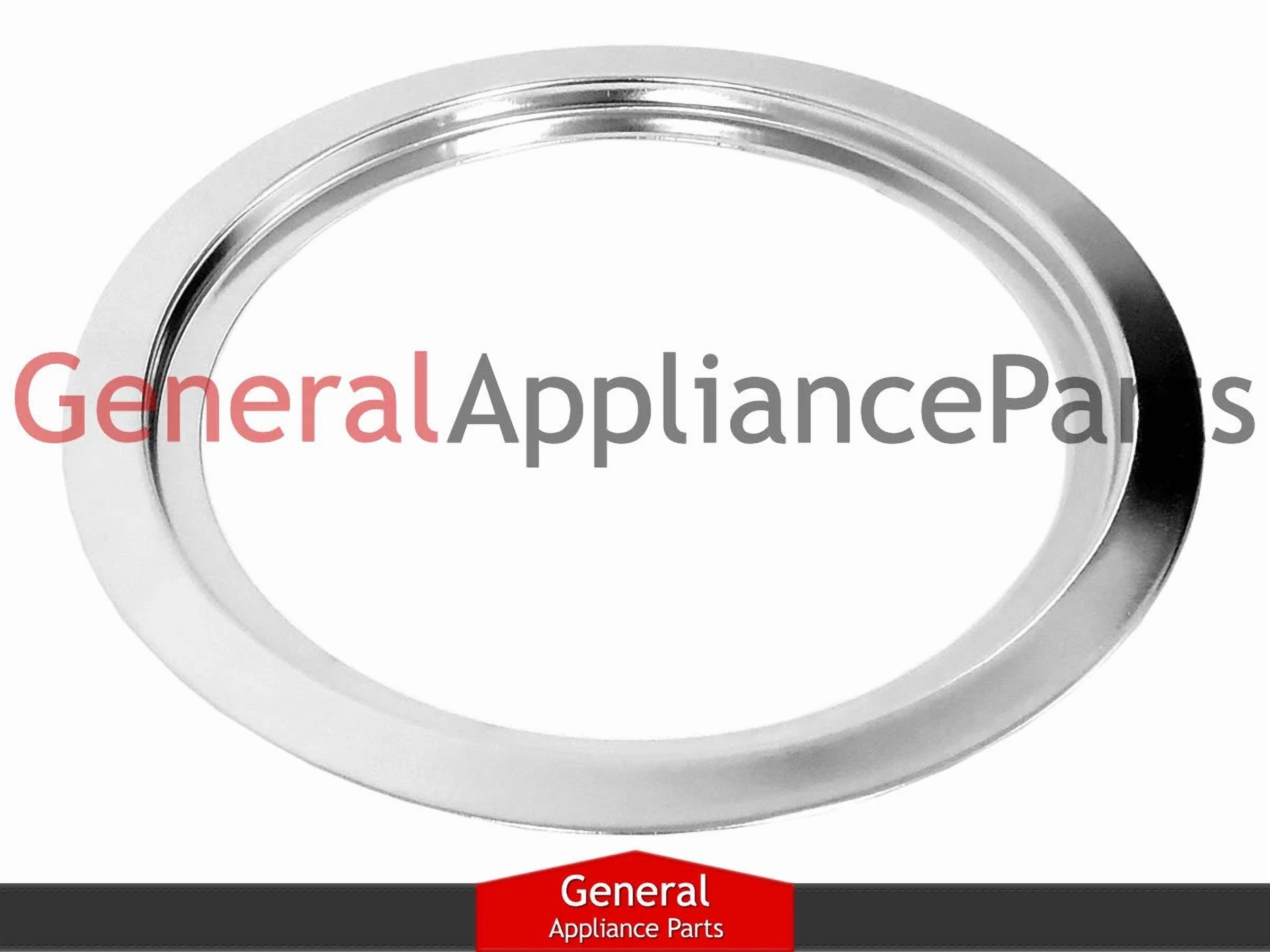 QUEST- Stove Range 6" Chrome Burner Drip Pan Ring Fits Ge Profile Hotpoint Kenmore
