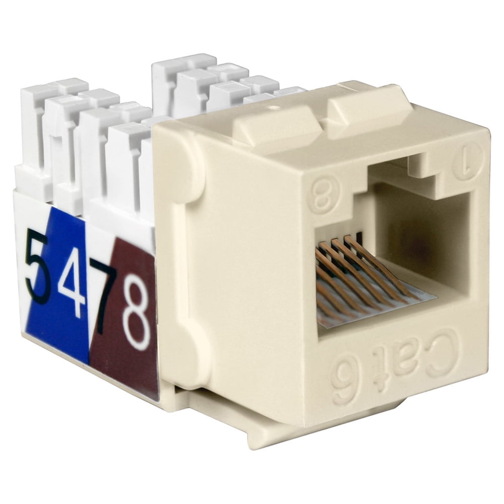 QUEST TECHNOLOGY CAT6 SLIM-STYLE 90 DEGREE KEYSTONE JACKS, 8P8C ...