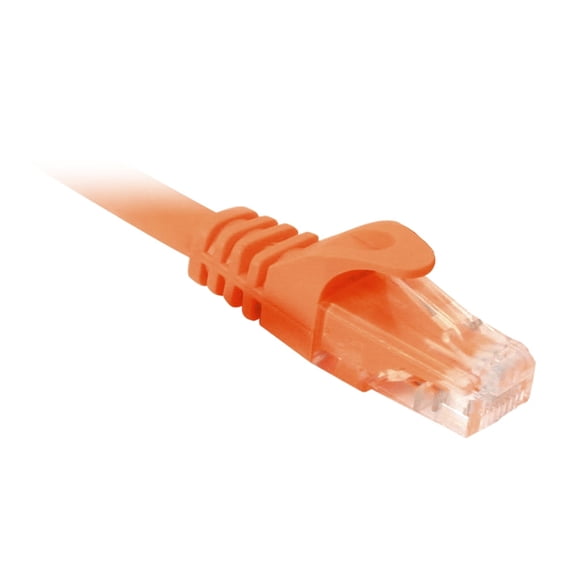 QUEST TECHNOLOGY CAT6 UTP 550MHZ SNAGLESS MOLDED PATCH CORD - 25 FT, ORANGE
