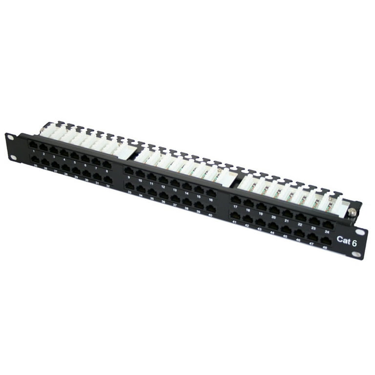 QUEST TECHNOLOGY CAT6 UTP PATCH PANEL 48 PORT HIGH DENSITY 19