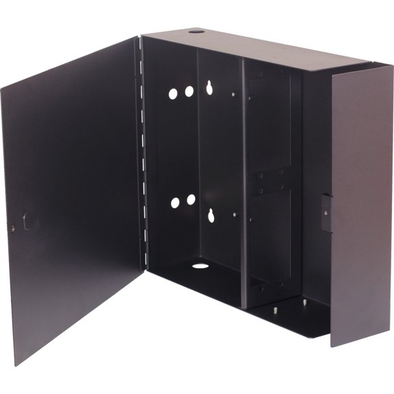 QUEST TECHNOLOGY FIBER OPTIC WALL MOUNT CABINET W/ LOCK - 2-STRIP MOD (48 FIBERS)