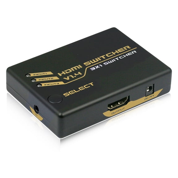 QUEST TECHNOLOGY HDMI AUTOMATIC SWITCH W/REMOTE - 3X1 SWITCHER