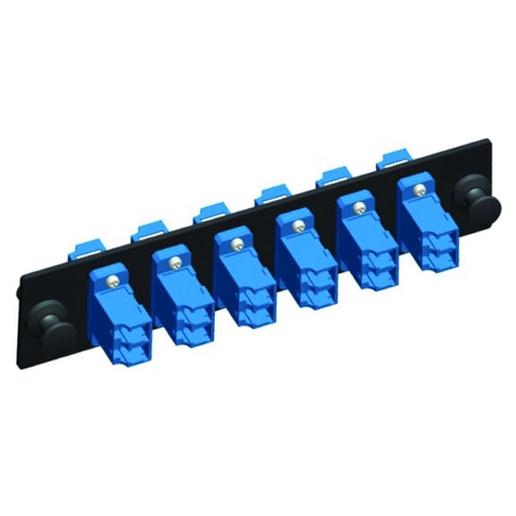 QUEST TECHNOLOGY LC ADAPTER STRIP - (DUPLEX) 12 FIBER, 6-PORT, SINGLE-MODE CERAMIC