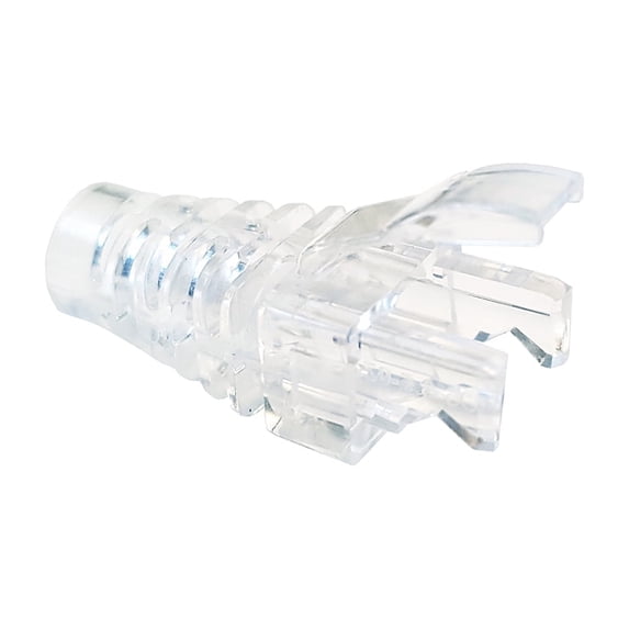 QUEST TECHNOLOGY RJ45 MODULAR BOOTS, TRANSPARENT, 50PK - CAT6 (6.5MM)