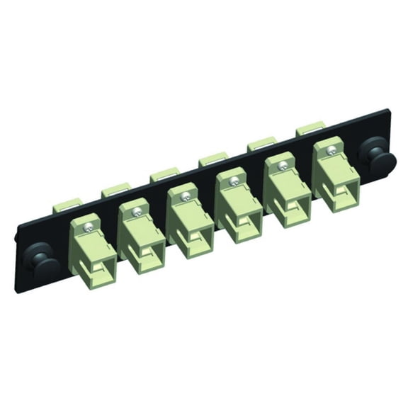 QUEST TECHNOLOGY SC ADAPTER STRIP - (SIMPLEX) 6 FIBER, 6-PORT, MULTI-MODE PB, 50 OR 62.5