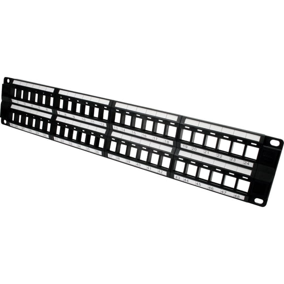 QUEST TECHNOLOGY UNLOADED PATCH PANEL - 48-PORT, 2U