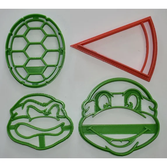 QUEST -Teenage Mutant Ninja Turtles Tmnt Kids Cartoon Shell Pizza Cookie Cutter Pr1072