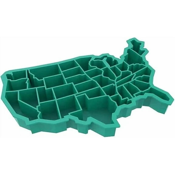QUEST- United States Of America Silicone Ice Cube Tray, Green