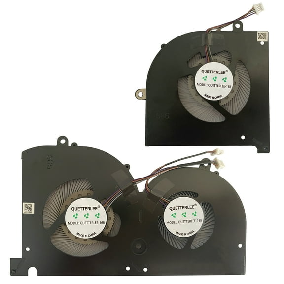 QUETTERLEE Replacement New Laptop CPU + GPU Cooling Fan for MSI GS75 P75 WS75 MS-17G1 MS-17G2 MS-17G3 Series 17G1-CPU 17G1-G-CW 17G1-G-CCW DC5V 1A Fan