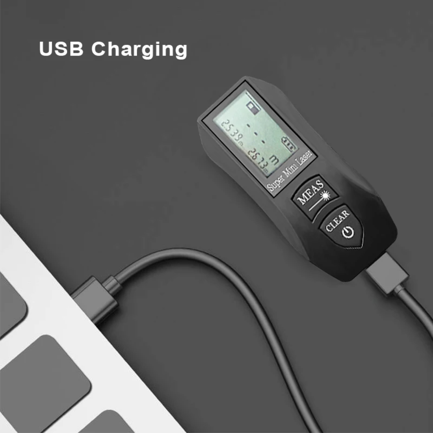 QUHAGJZ 30m Mini Laser Distance Meter Laser Measure Digital Laser Rangefinder Usb Rechargeale