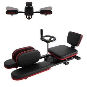 QUHEE 0-180 Degree Split Machine, Leg Stretcher with Backrest & Silent Wheels, PU Leather Split Stretcher for Flexibility Training Yoga Ballet