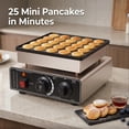 thumbnail image 1 of QUHEE 25 Hole Mini Pancake Maker, Commercial Electric Griddle with Adjustable Temperature and Timer, Nonstick Pancake Machine for Breakfast Shop and Home Use, 1 of 9
