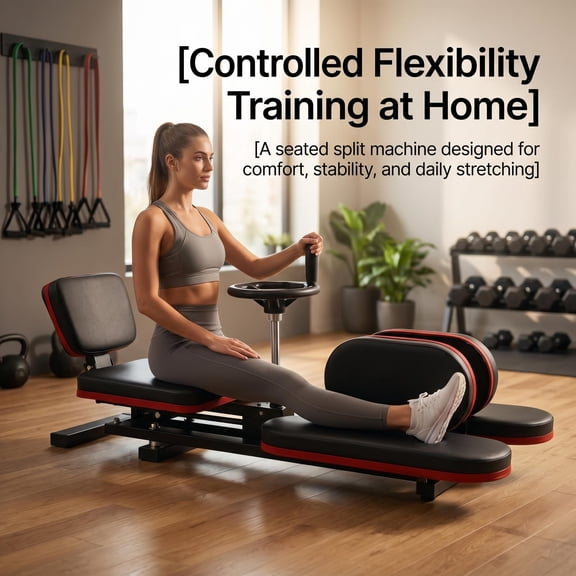 QUHEE 440 lbs Split Machine, Split Stretcher for Adults and Kids, 0-240 Degrees Leg Stretcher Machine with PU Leather Cushion