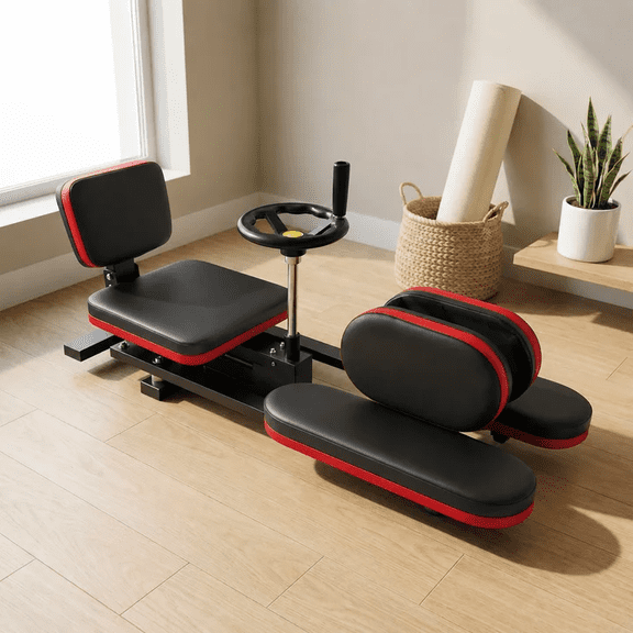 0-180 Degrees Split Machine, Split Stretcher for Home Gym Dance Studio, Steel Leg Stretcher Machine with PU Leather Cushion
