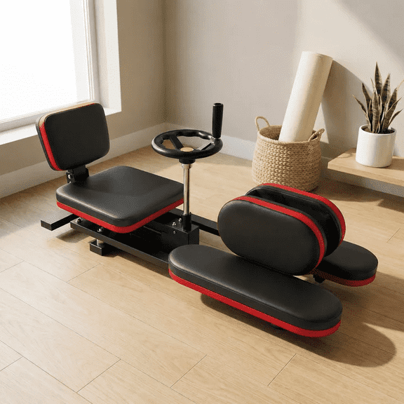 0-180 Degrees Split Machine, Split Stretcher for Home Gym Dance Studio, Steel Leg Stretcher Machine with PU Leather Cushion