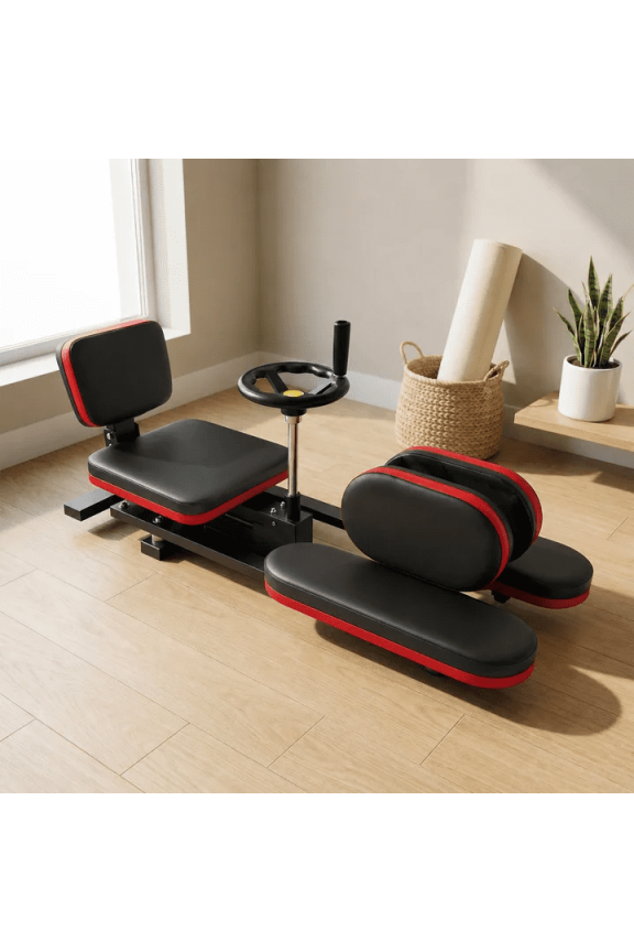 0-180 Degrees Split Machine, Split Stretcher for Home Gym Dance Studio, Steel Leg Stretcher Machine with PU Leather Cushion