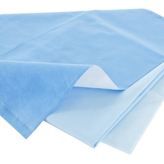 QUICK CHECK* H500 Sterilization Wrap Dual Layer White Blue 45 X 45 Inch 48 Ct