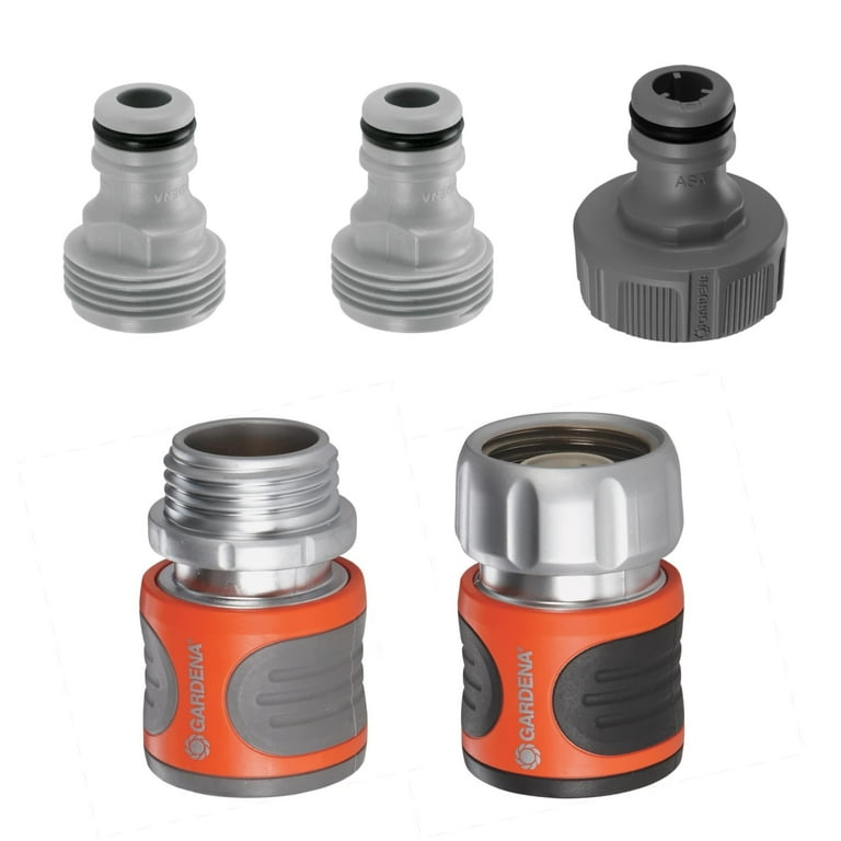 Gardena 5/8 & 1/2 in. Metal Threaded Female Hose Connector Gardena 5/8 & 1/2 in. Metal Threaded Female Hose Connector