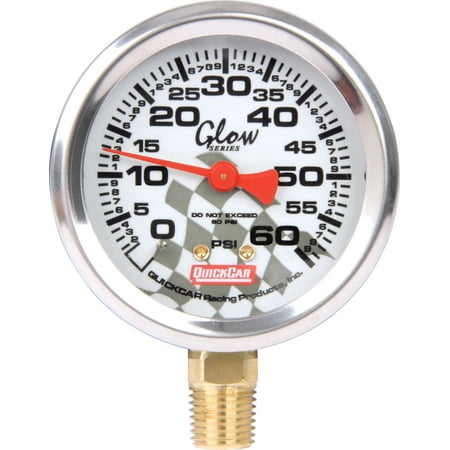 QUICKCAR RACING PRODUCTS 56-0062 Tire Pressure Gauge Components 0-60 Glo Head Only