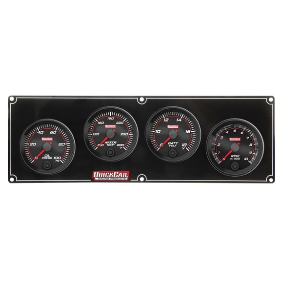 QUICKCAR RACING PRODUCTS Redline 3-1 Gauge Panel OP/WT/Volt w/2-5/8in Tac QRP69-3247