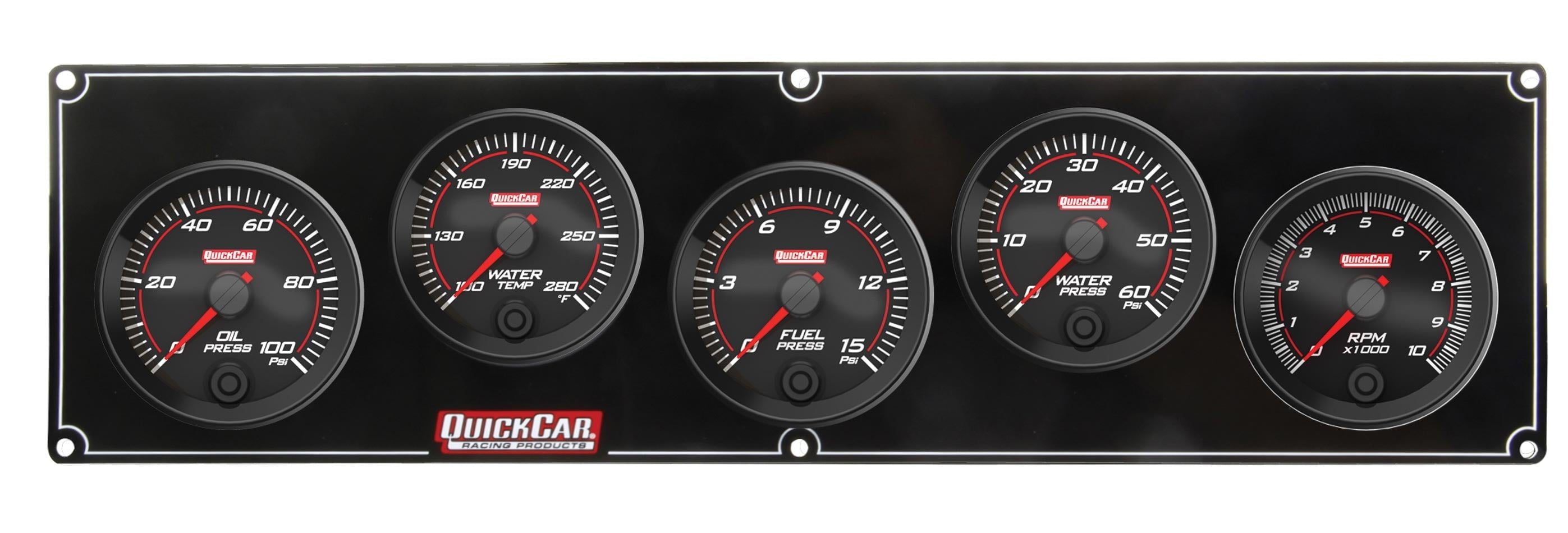 QuickCar Redline 3-1 Gauge Panel OP/WT/WP w/2-5/8 QuickCar Redline 3-1 Gauge Panel OP/WT/WP w/2-5/8